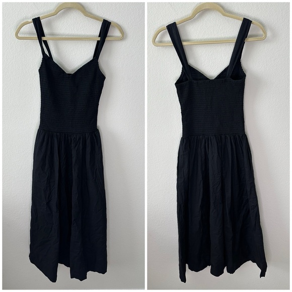Reformation Sariah smocked organic cotton midi dress SZ US 4 - Picture 3 of 8